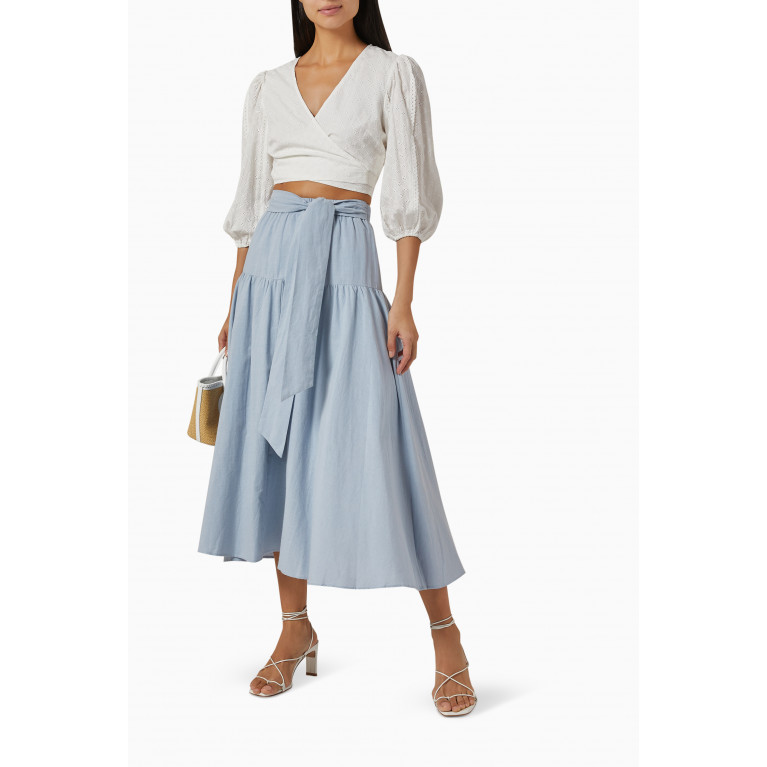Minkpink - Azalea Midi Skirt in Cotton-linen Blend