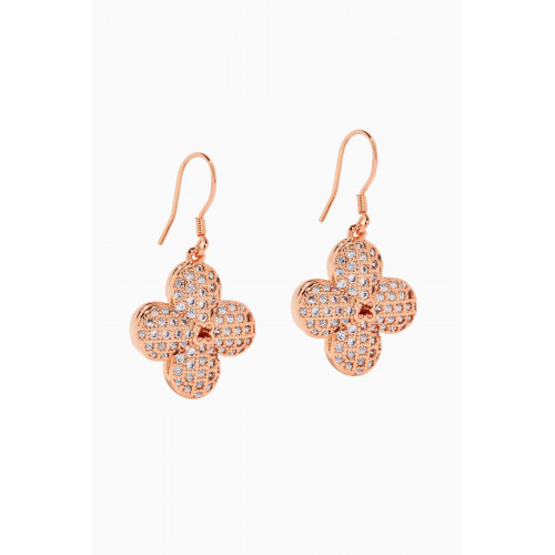 The Jewels Jar - Clover Flower Earrings in 18kt Rose Gold-plated Sterling Silver