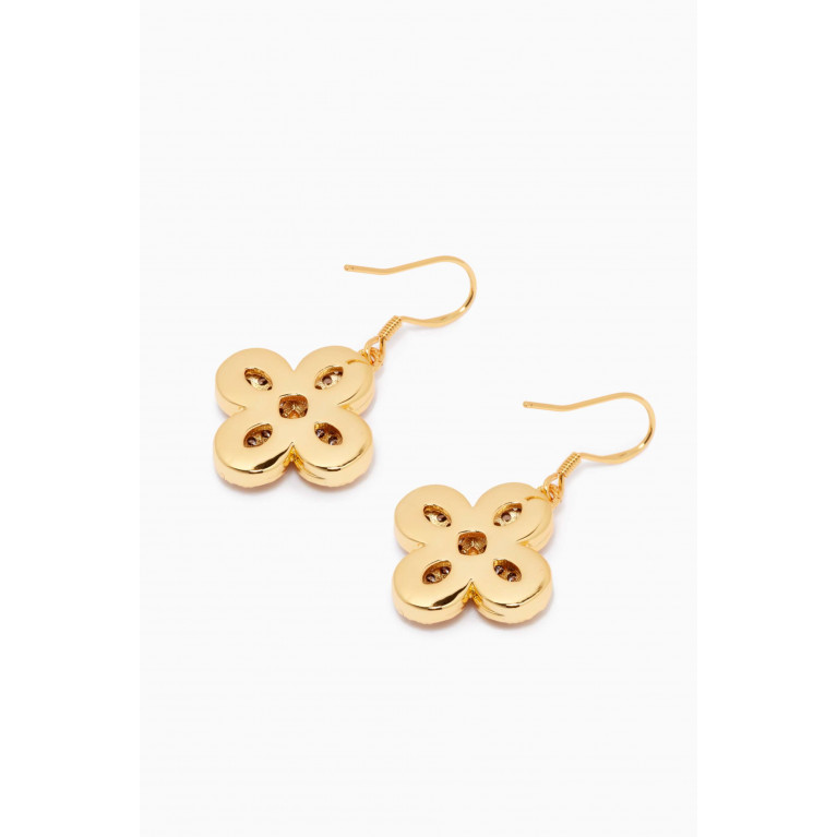 The Jewels Jar - Clover Flower Earrings in 18kt Gold-plated Sterling Silver