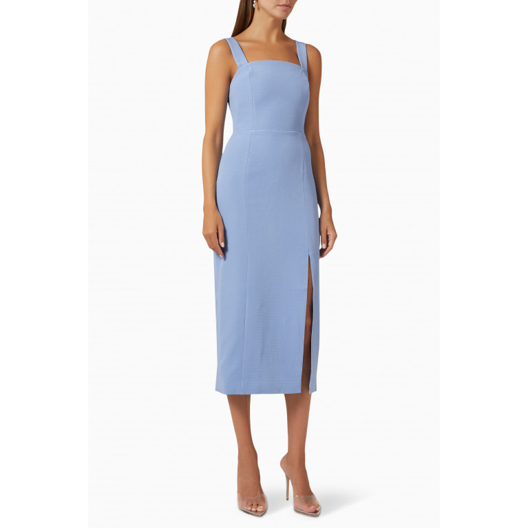 Keepsake The Label - Currency Midi Dress in Textured Stretch Crepe