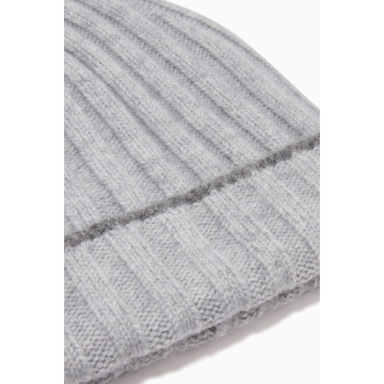 Brunello Cucinelli - Beanie Hat in Cashmere Rib-knit
