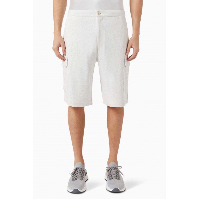 Brunello Cucinelli - Bermuda Shorts in Cotton Blend Grey