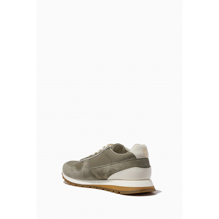 Brunello Cucinelli - Runner Sneakers in Perforated Leather & Washed Suede