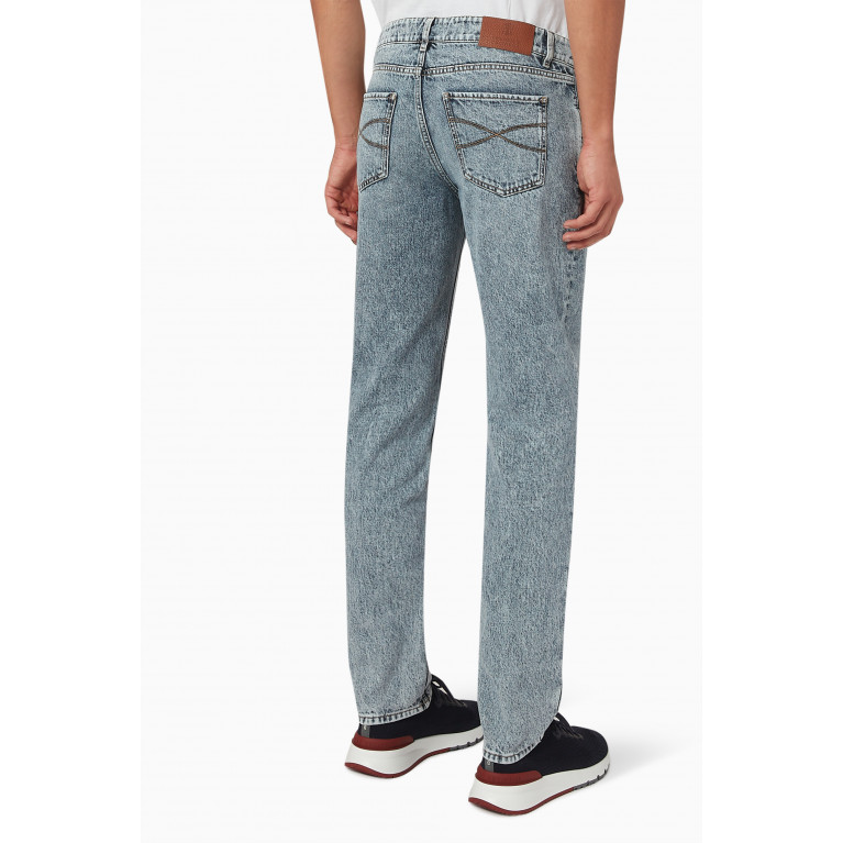 Brunello Cucinelli - Slim-fit Mid-rise Jeans in Denim