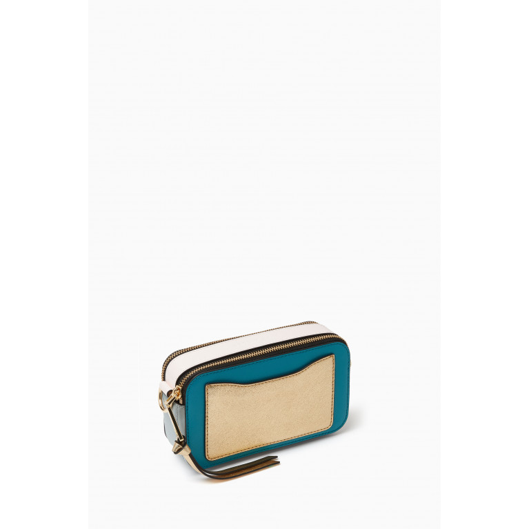 Marc Jacobs - The Colour-block Snapshot Crossbody Bag in Leather Blue