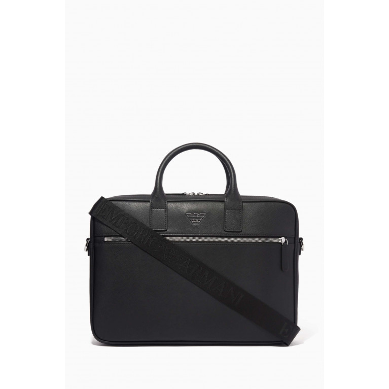 Emporio Armani - Laptop Briefcase in Faux Leather