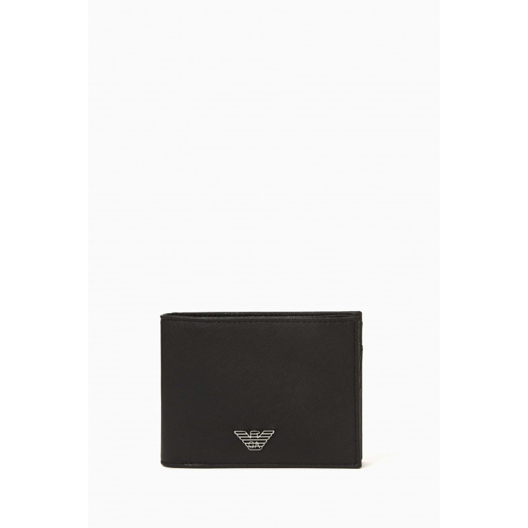 Emporio Armani - EA Stamp Bi-fold Wallet in Eco Leather
