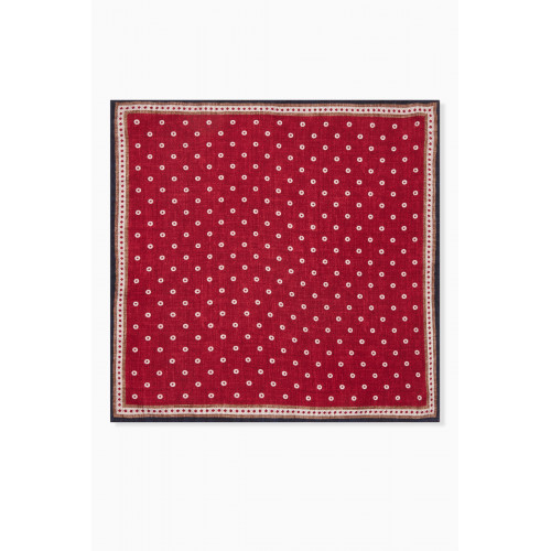 Brunello Cucinelli - Reversible Printed Pocket Square in Silk