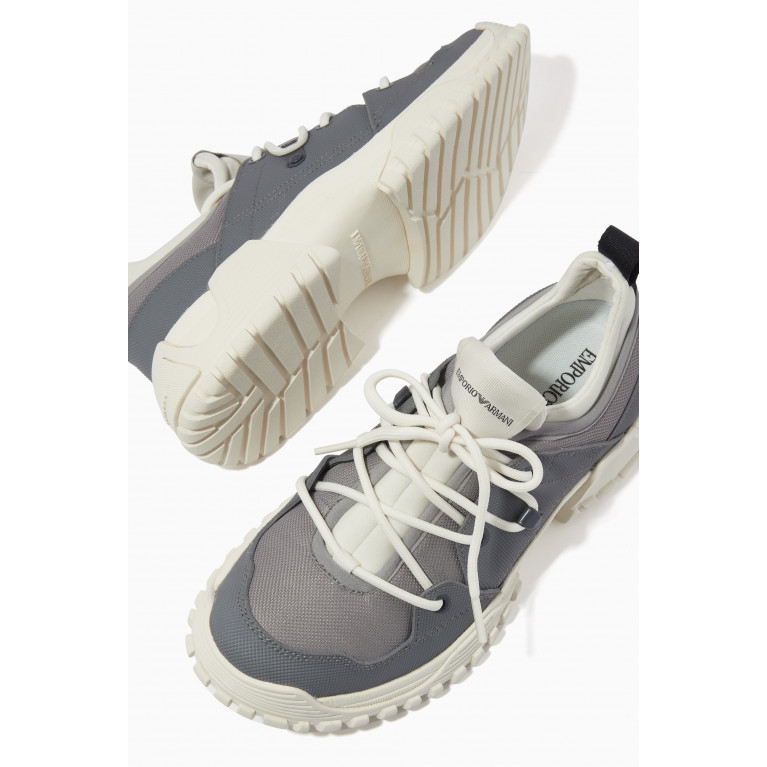 Emporio Armani - EA Gooldye Sneakers in Mesh & Neoprene Grey