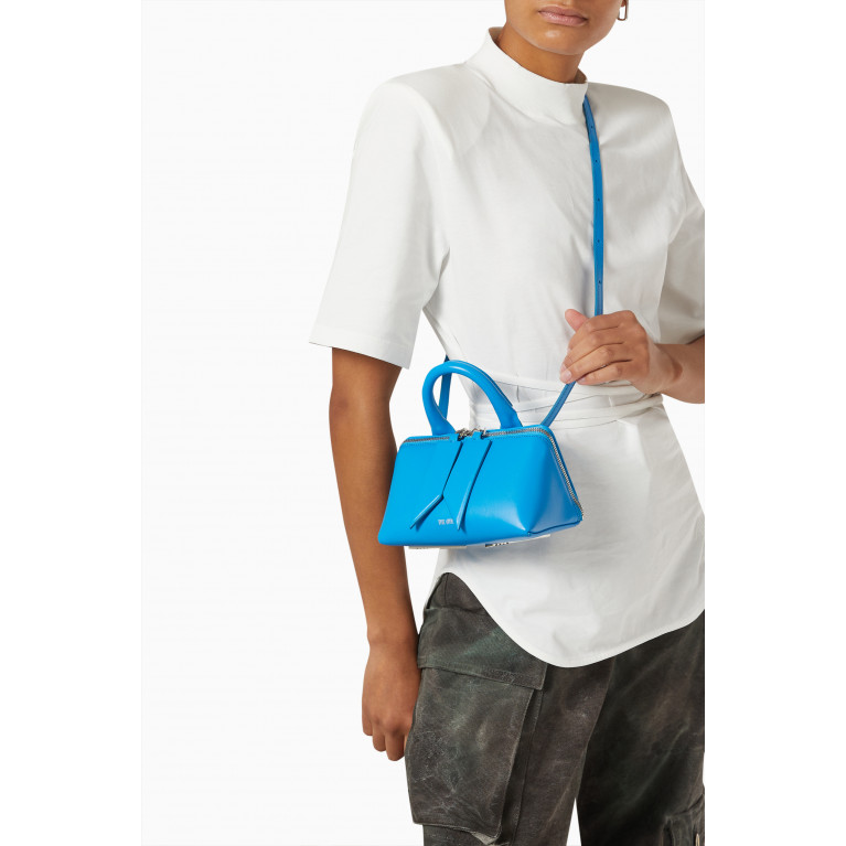 The Attico - ''Friday'' Mini Handbag in Leather Blue