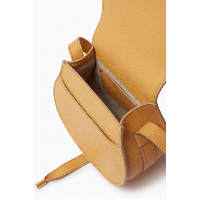 Chloé - Small Marcie Saddle Bag in Grained Calfskin Orange