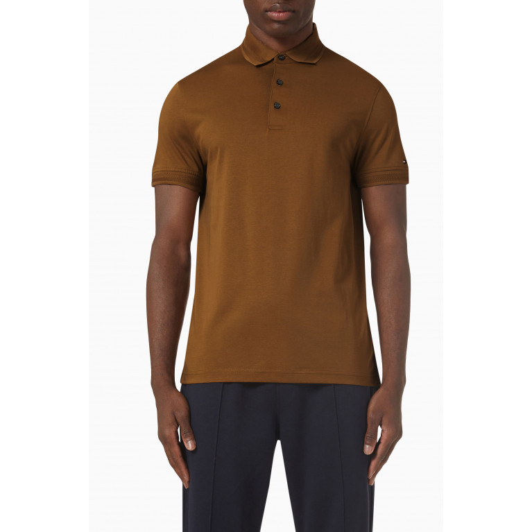 Tommy Hilfiger - Polo Shirt in Organic Cotton Brown