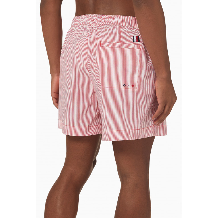 Tommy Hilfiger - Logo Twist Swim Shorts in Cotton Red