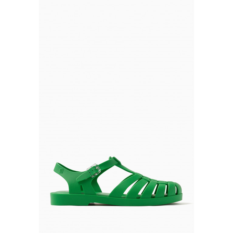 Melissa - Possession Matte Flat Sandals in Melflex™ Green