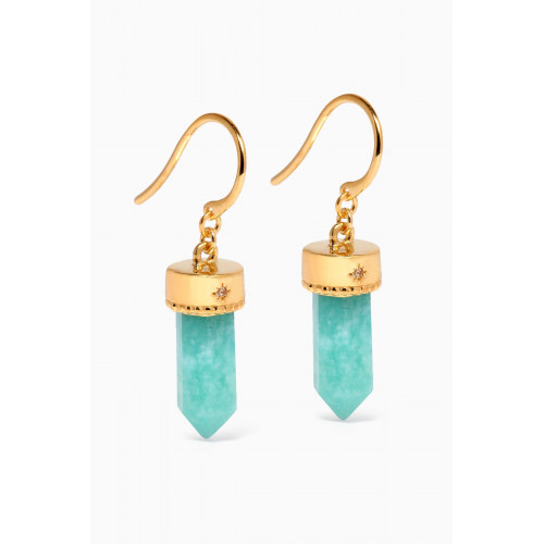 Awe Inspired - Amazonite Wire Earrings in 14kt Yellow Gold Vermeil