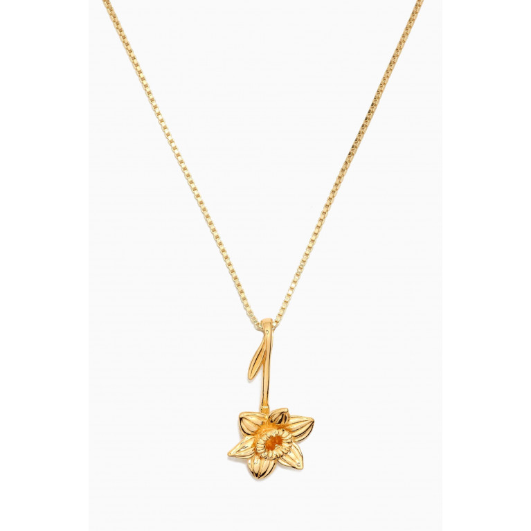 Awe Inspired - Daffodil Necklace in 14kt Yellow Gold Vermeil