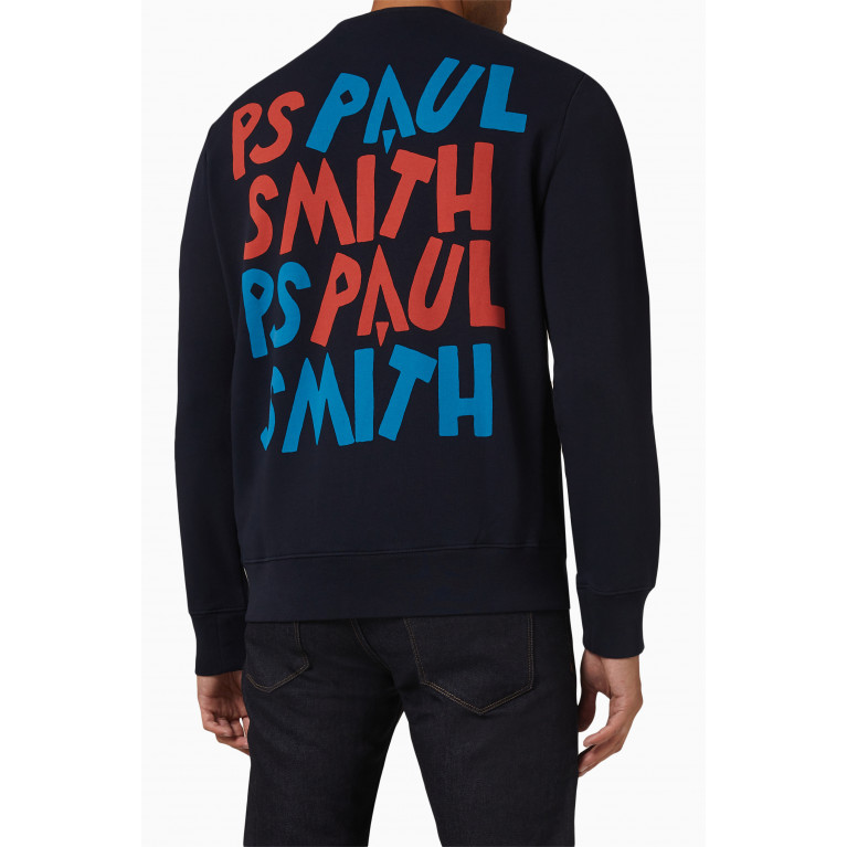 PS Paul Smith - Graphic Logo Print Sweatshirt in Cotton Jersey