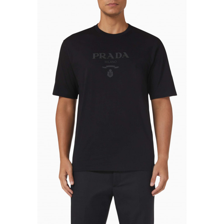 Prada - T-shirt in Cotton Jersey Black
