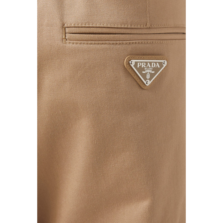 Prada - Logo Mid-rise Slim Pants in Stretch-gabardine