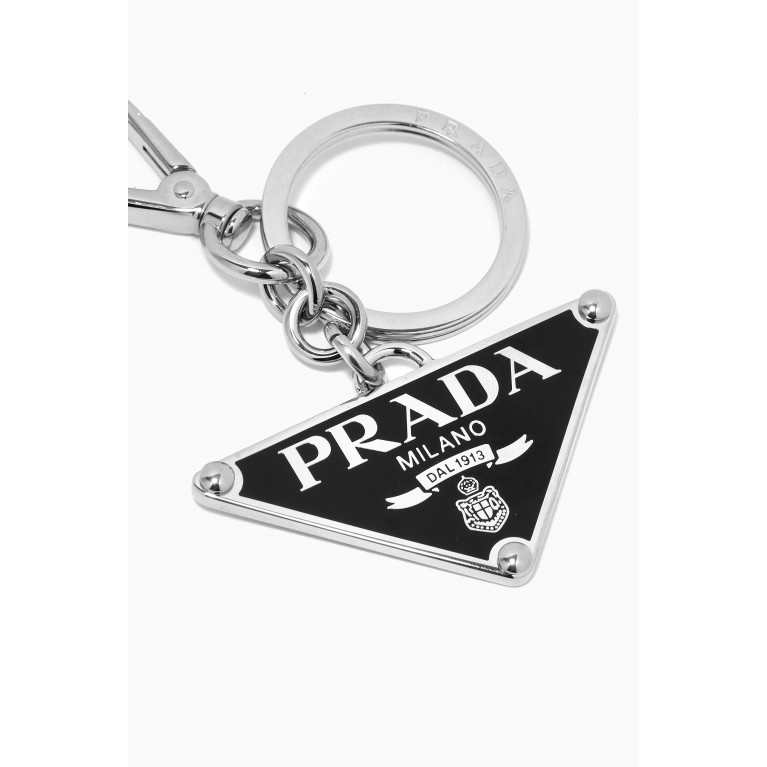 Prada - Triangle Logo Keychain
