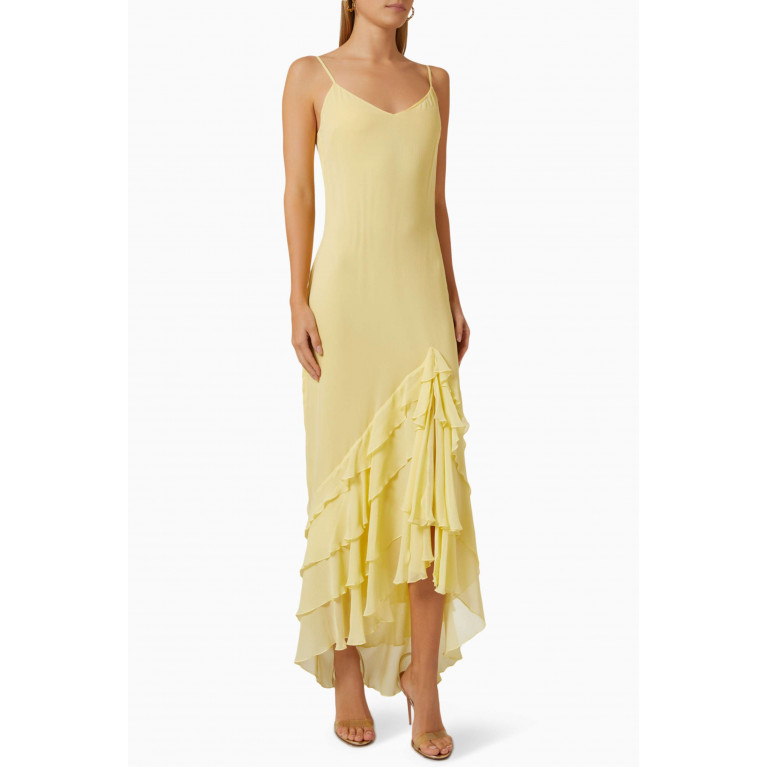 De La Vali - Fuente Ruffle Dress in Silk
