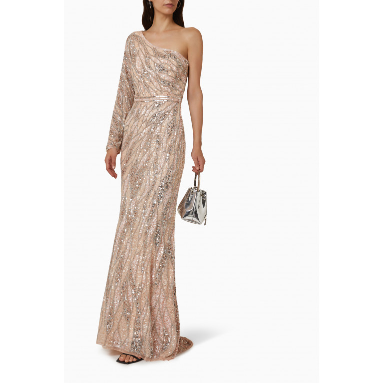Mac Duggal - Embellished One Shoulder Gown
