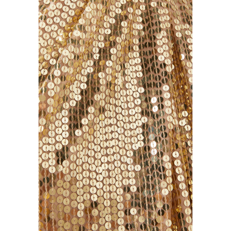 Mac Duggal - Draped-Detail Sequin Gown
