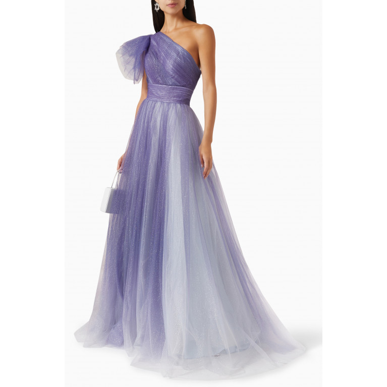 Mac Duggal - Ombre Tulle Gown Blue