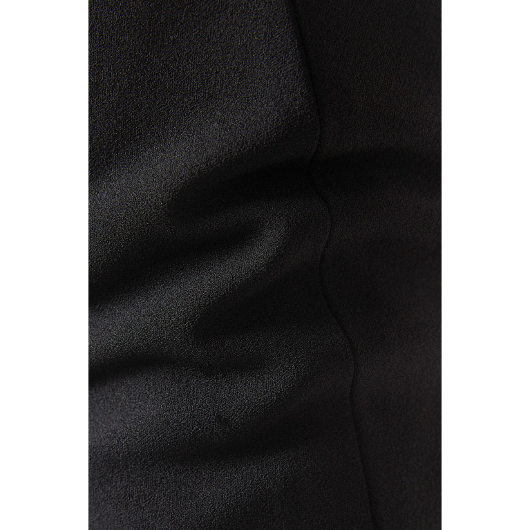 Solace London - Bysha Maxi Dress in Stretch Crêpe Black