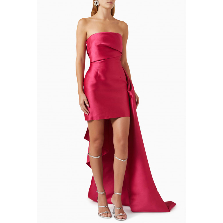Solace London - Meyer Mini Dress in Satin Pink