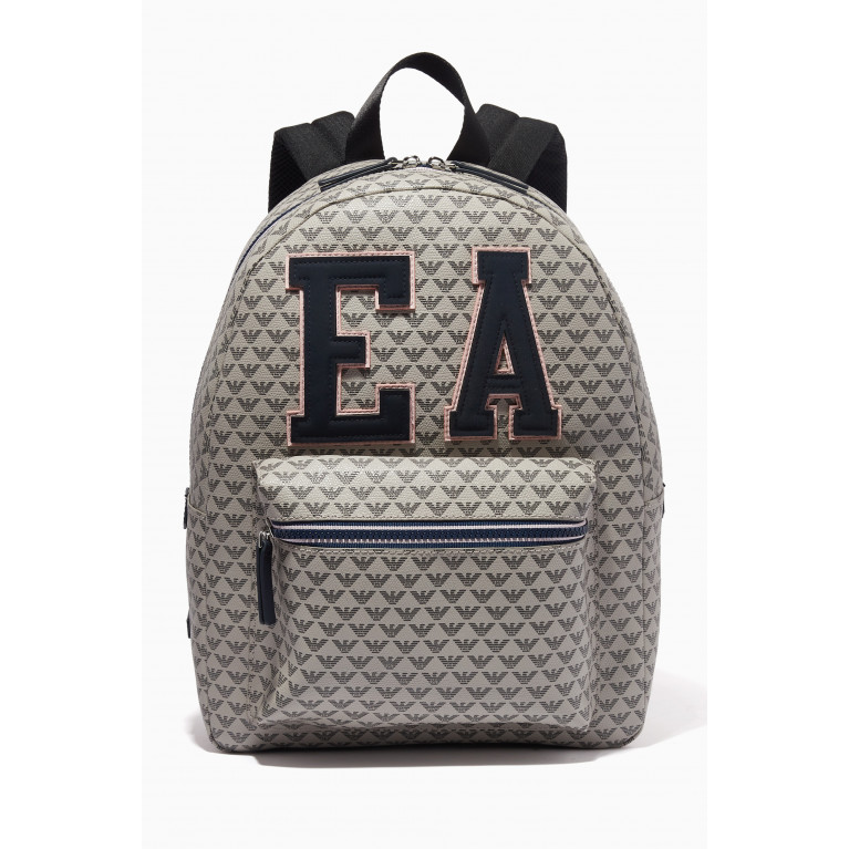 Emporio Armani - EA Logo Patch Backpack in Leather