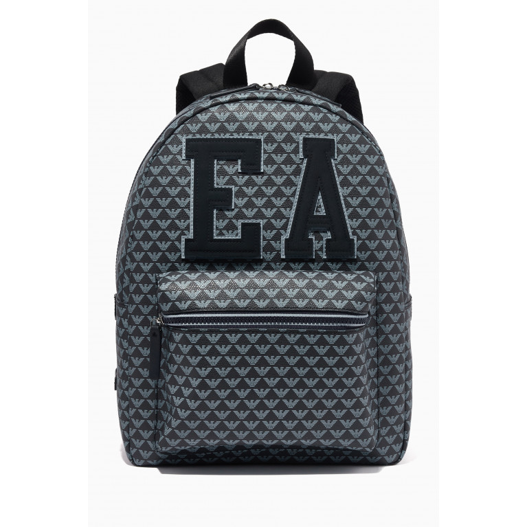 Emporio Armani - EA Logo Patch Backpack in Leather