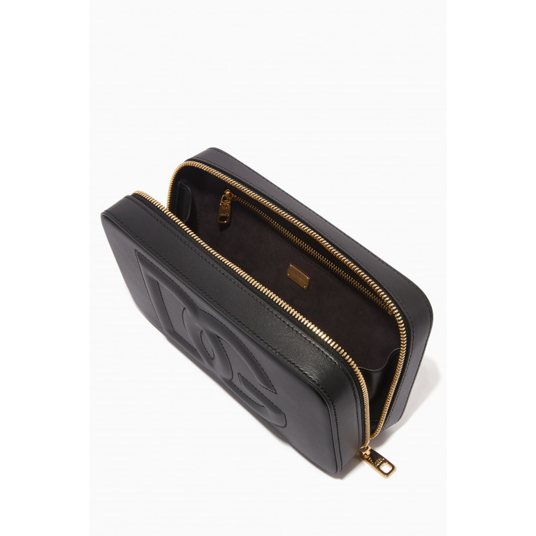 Dolce & Gabbana - Small Logo Camera Bag in Calfskin Black