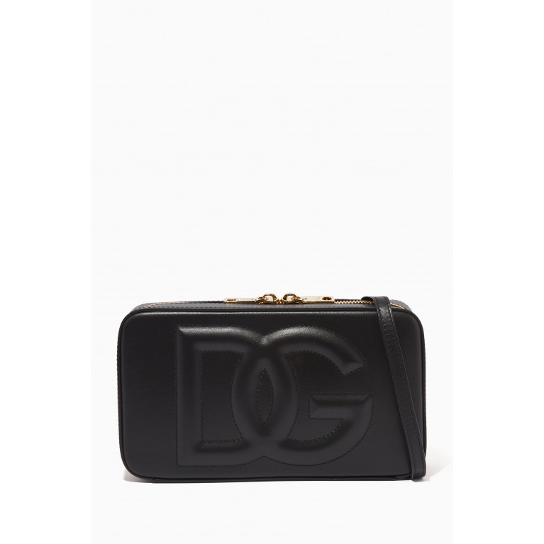 Dolce & Gabbana - Small Logo Camera Bag in Calfskin Black
