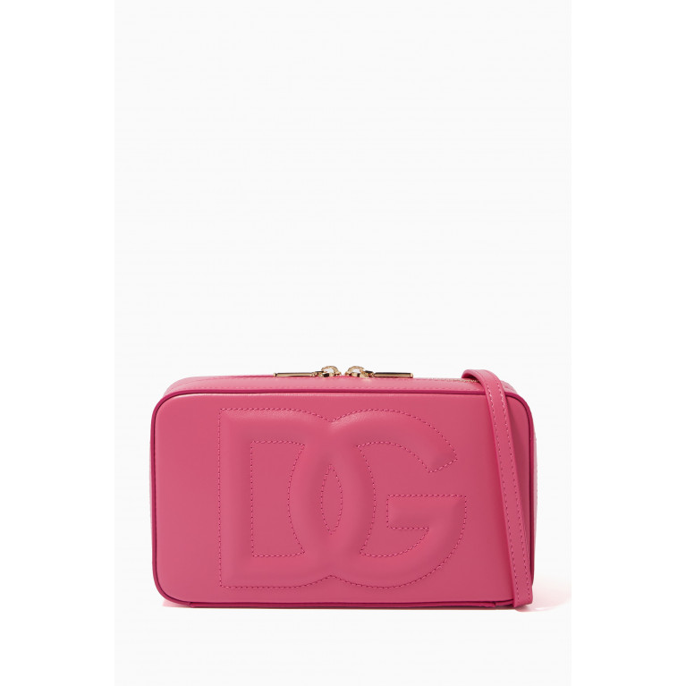 Dolce & Gabbana - Small Logo Camera Bag in Calfskin Pink