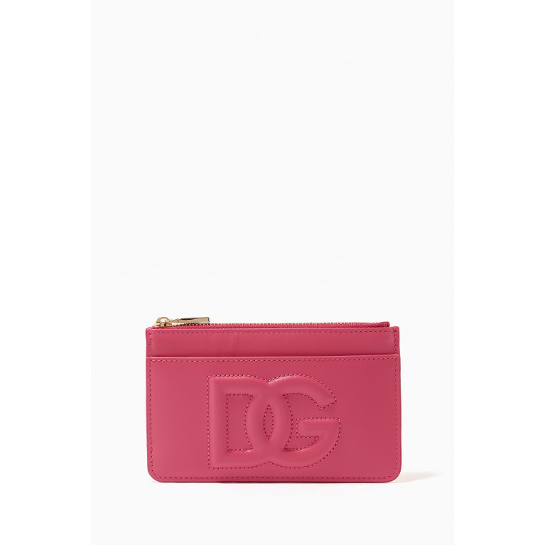Dolce & Gabbana - DG Medium Card Holder in Leather Pink