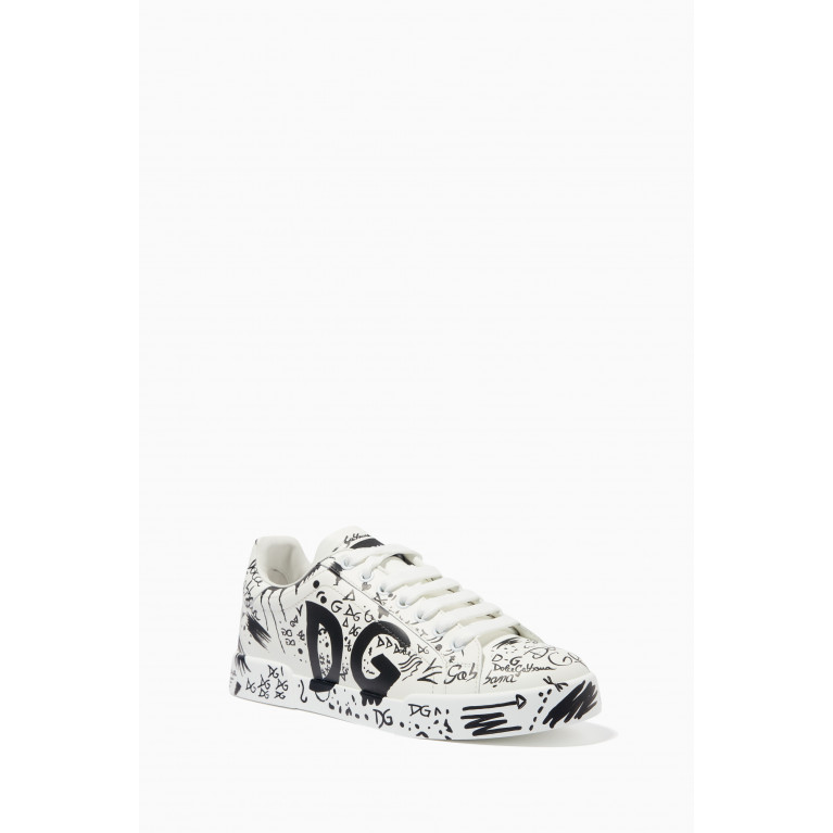 Dolce & Gabbana - Portofino Sneakers in Printed Leather