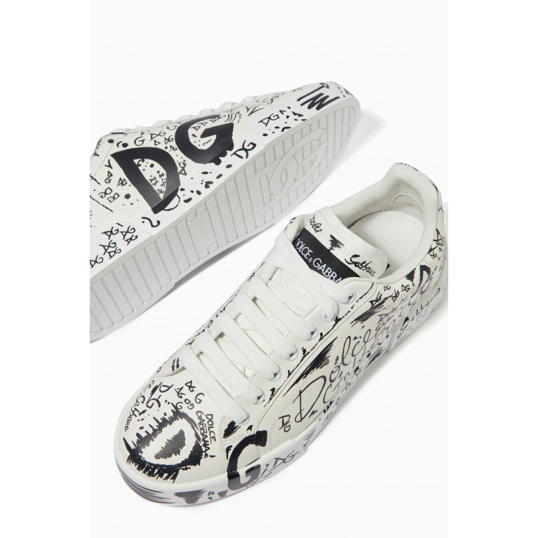Dolce & Gabbana - Portofino Sneakers in Printed Leather
