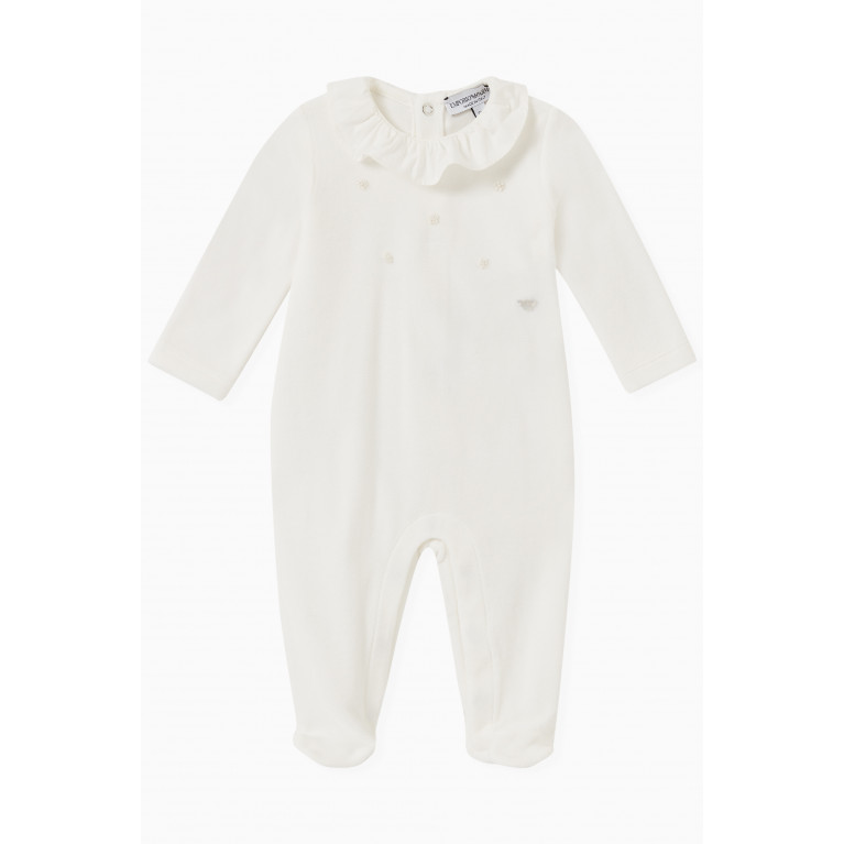 Emporio Armani - Flower Embroidery Sleepsuit in Cotton