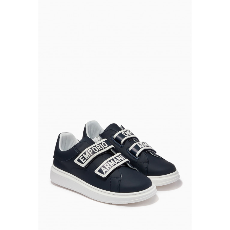Emporio Armani - Velcro Sneakers in Calf Leather