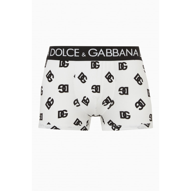 Dolce & Gabbana - Allover Trunks in Cotton Jersey