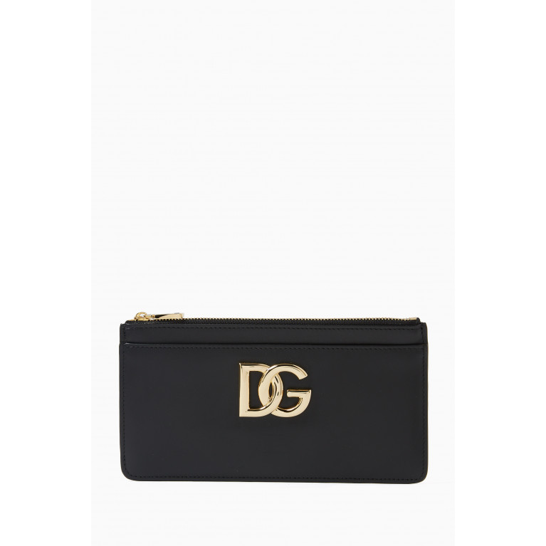 Dolce & Gabbana - Large DG Zip Card Holder in Calfskin Leather