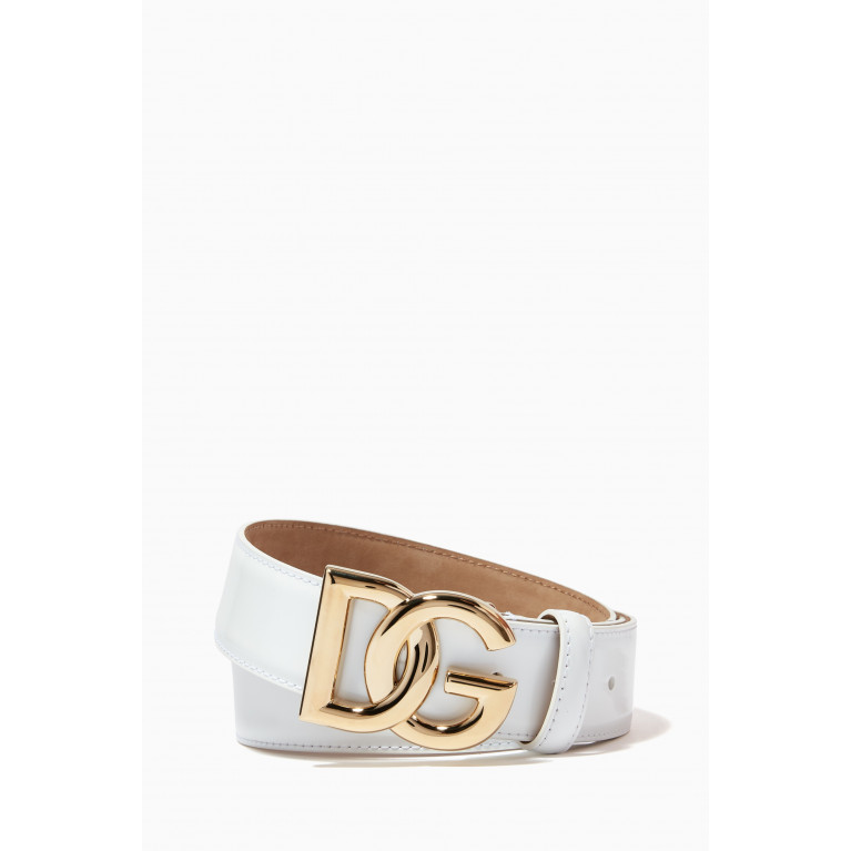 Dolce & Gabbana - DG Logo Belt in Calfskin Leather