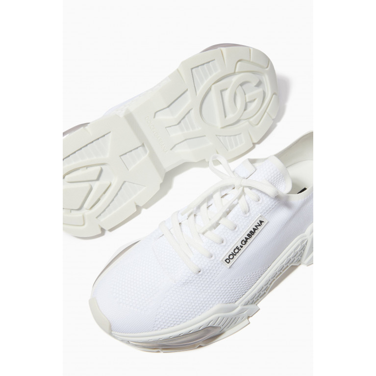 Dolce & Gabbana - Daymaster Sneakers in Stretch-knit White
