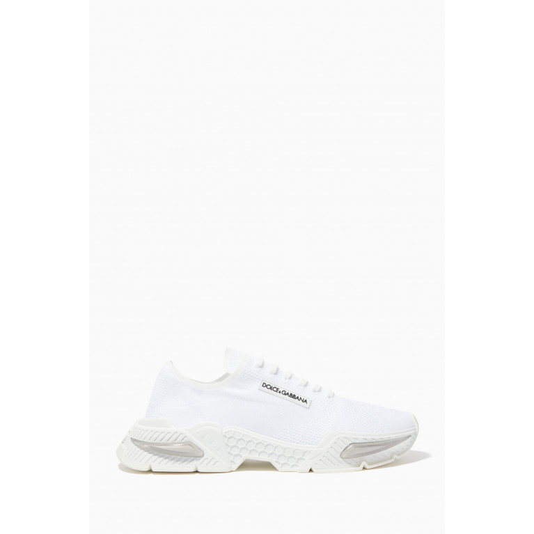 Dolce & Gabbana - Daymaster Sneakers in Stretch-knit White