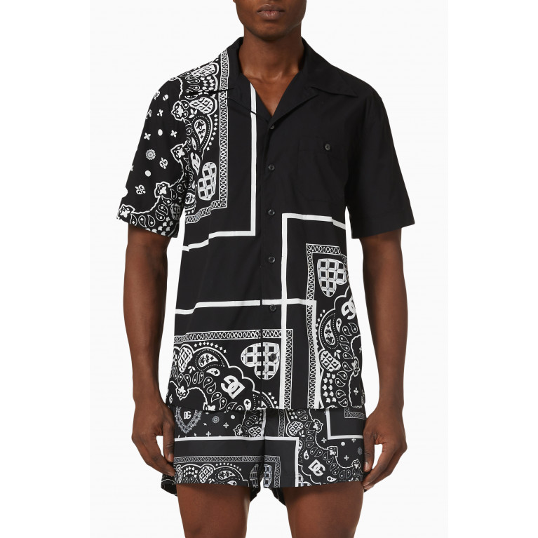 Dolce & Gabbana - Hawaiian Shirt in Bandanna-print Cotton