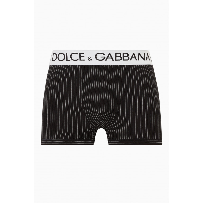 Dolce & Gabbana - Striped-print Boxers in Cotton
