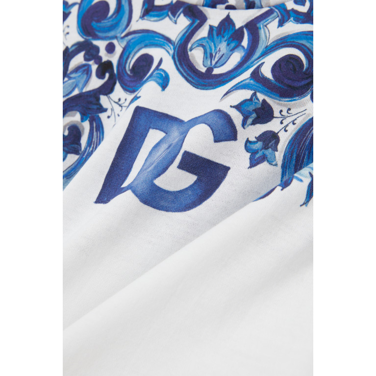 Dolce & Gabbana - Majolica Print Logo T-shirt in Cotton