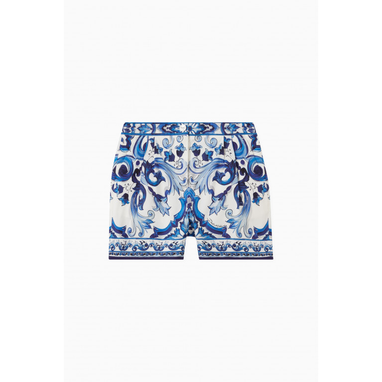 Dolce & Gabbana - Maiolica Print Shorts in Cotton