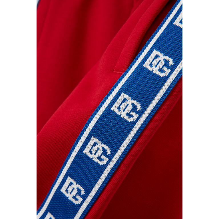 Dolce & Gabbana - Logo Tape Sweatpants in Cotton Red